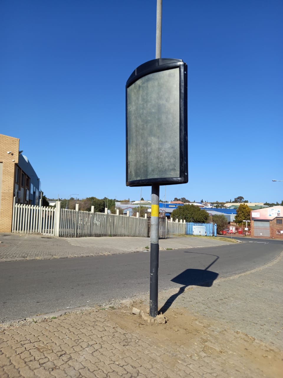 Street Pole Ad Primedia Zambia Frame Custom Colour